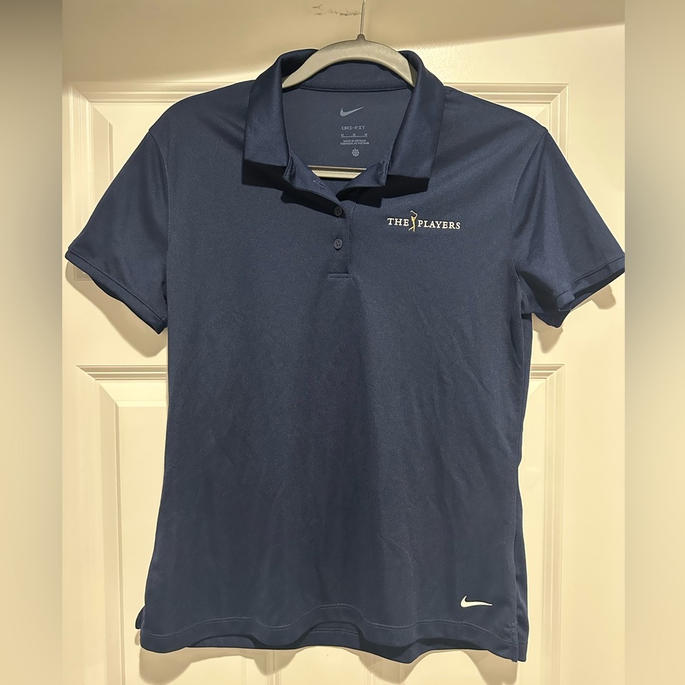 Ladies Nike Golf Dry Fit "The Players" Polo Shirt Medium Navy Blue